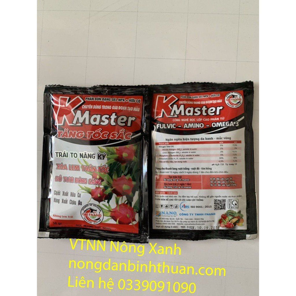 Tăng Tốc Sắc chuyên dùng trong giai đoạn tạo màu trái thanh long K master