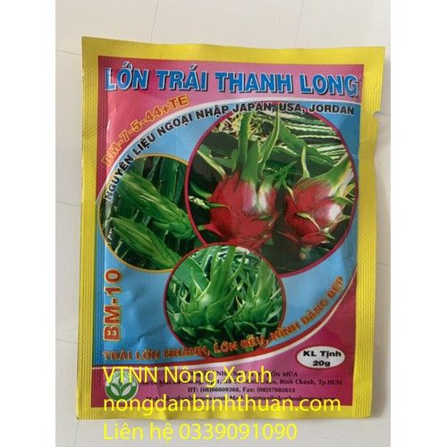 Lớn trái thanh long BM 10 - lớn trái nhanh - hình dáng đẹp - bm10