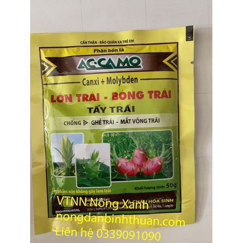 Lớn Trái- Bóng Trái - Tẩy Trái dùng cho cây thanh long AC- CAMO