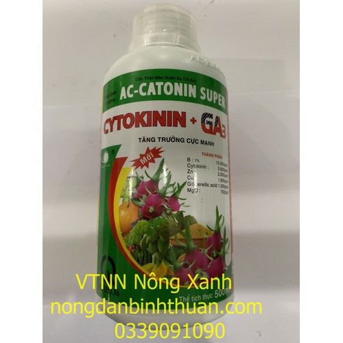 CYTOKININ + Ga3 chai 500ml - KÍCH CHỒI DẠNG XỊT