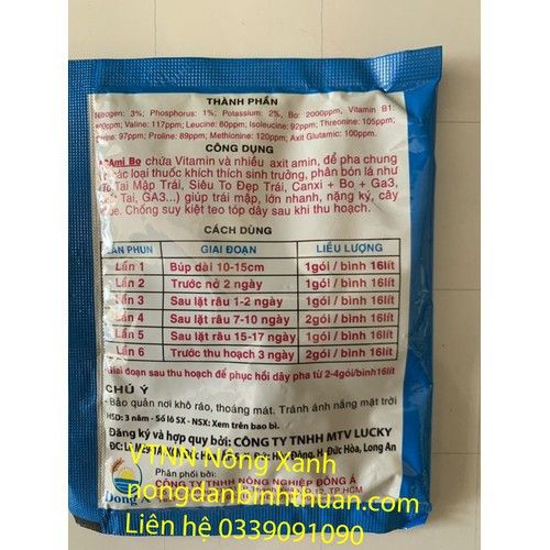 Mập Trái - Lớn Nhanh - khỏe cành AC AMIBO CHUYÊN DÙNG CHO THANH LONG - AC- AMINO BO