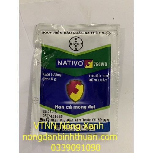 Trừ bệnh Thán thư cao cao, thán thư điều, thán thư thanh long,thán thư hoa hồng, đốm lá hoa hồng, Nativo 750wg bộ 4 gói