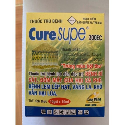 Trừ bệnh Nấm đồng tiền trên thanh long CURE SUPER 300EC - Hộp 10 gói - cure hộp