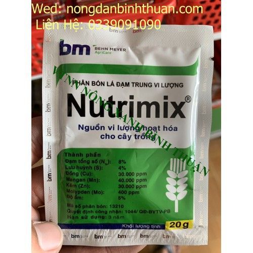 Phân bón lá Nutrimix nhập khẩu từ ĐỨC - Nutrimix BM