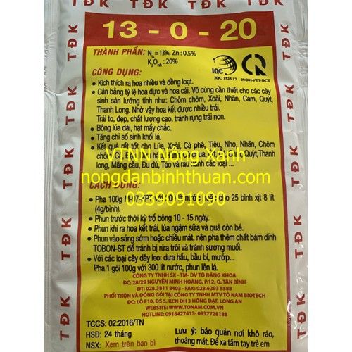 Phân Bón Lá Kích Phát Tố - M97- mangoo 97 - (13 - 0 - 20)