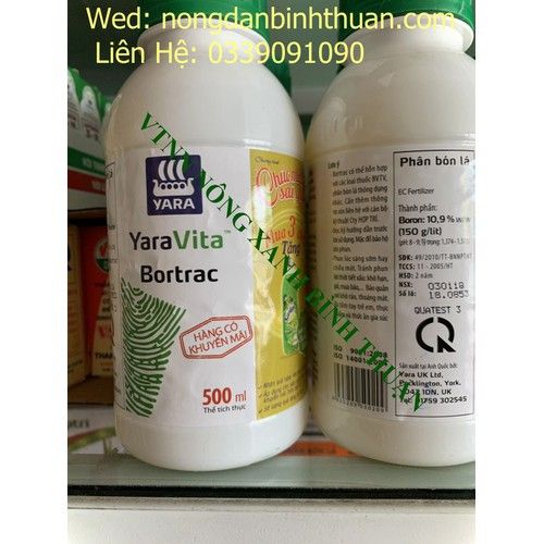 Phân Bón BORTRAC (500ml) TĂNG RA HOA, ĐẬU TRÁI CHỐNG RỤNG TRÁI NON CHAI