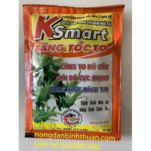 Ksmart Tăng Tốc To chuyên dùng cho giai đoạn nuôi trái thanh long - Ksmart