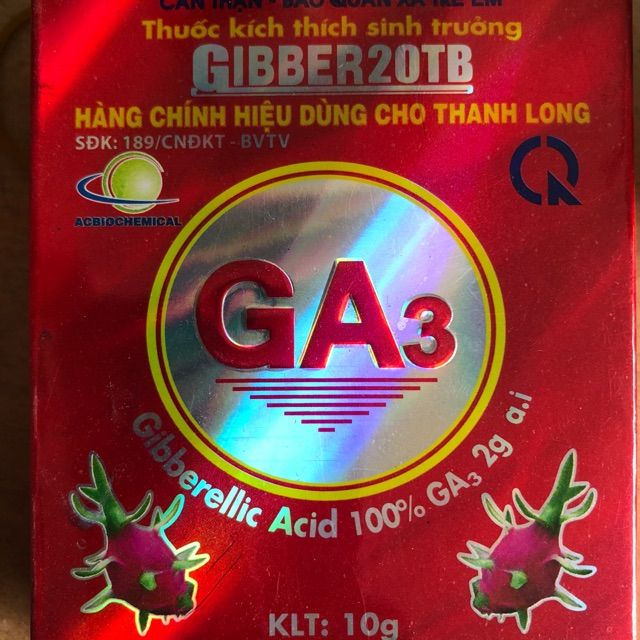 GA3 kích thích sinh trưởng cây trồng Gibber 20T - GA3 - 10gr - hỗ trợ cây thúc đẩy nhanh