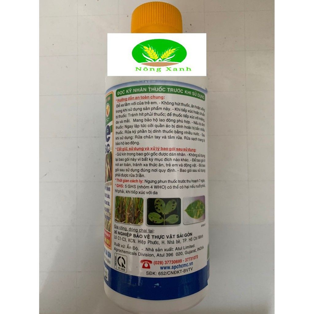 Saizole 5SC Trừ bệnh cây trồng hoạt chất hexaxonazole chai 1 lít