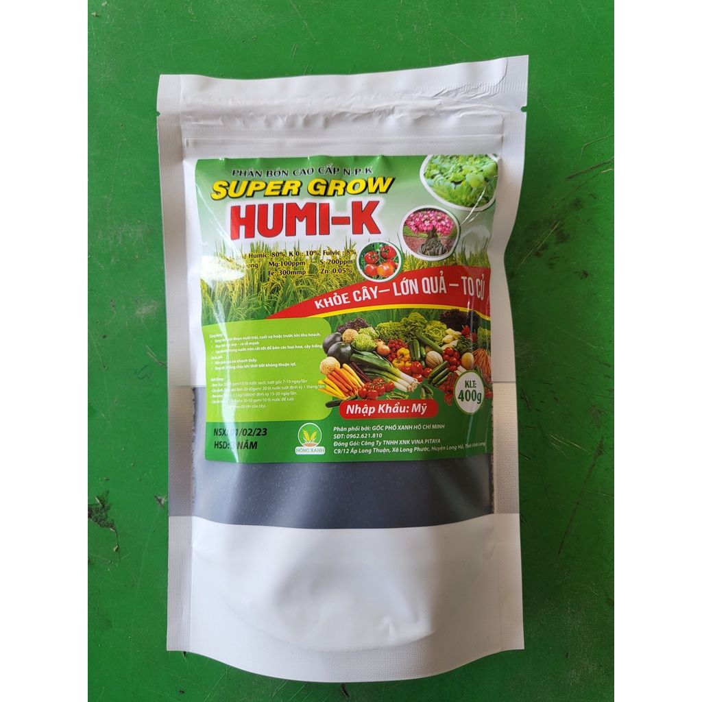 Phân bón lá sinh học Humic - Axit humic Mỹ thành phần Axit humic 95% HUMI K - nhâp khẩu trực tiếp từ mỹ