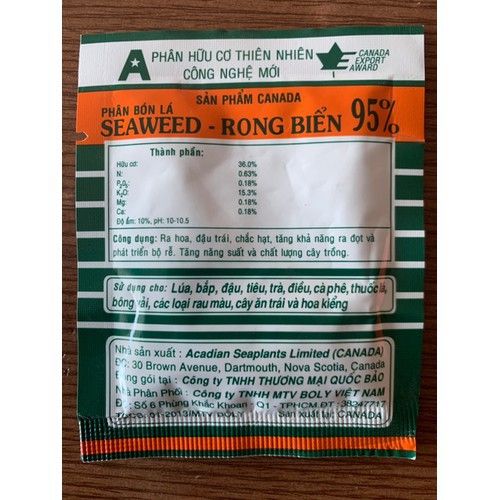 Phân bón SEAWEED -RONG BIỂN - hộp lớn 100 gói