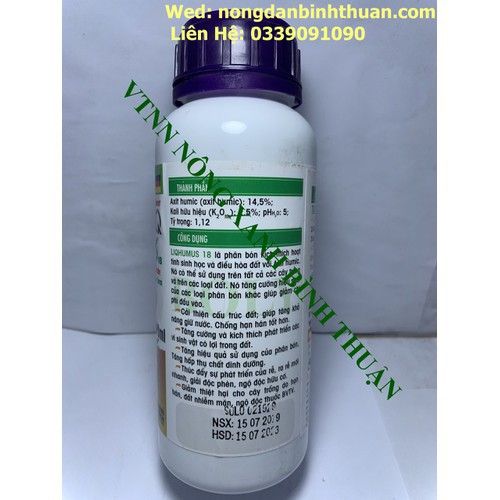 Phân bón sinh học cao cấp HUMUS 18 nhập khẩu từ liên bang Đức