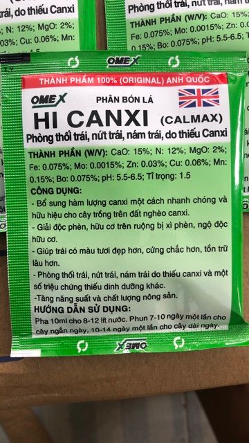 Phân Bón Lá Hi canxi - Canxi nhập khẩu