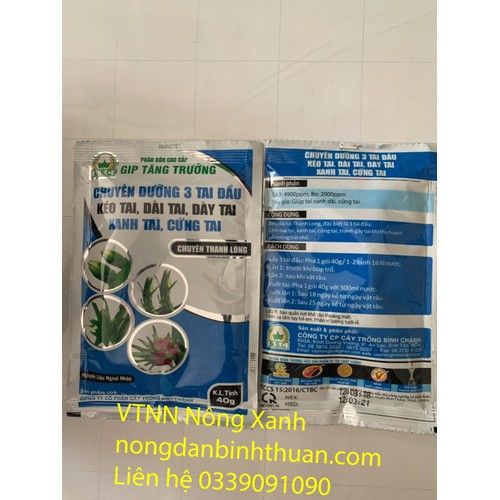 Chuyên dưỡng 3 tai đầu - Kéo tai - Dày Tai - Dài tai- Xanh Tai- Cứng Tai chuyên dùng cho Thanh long