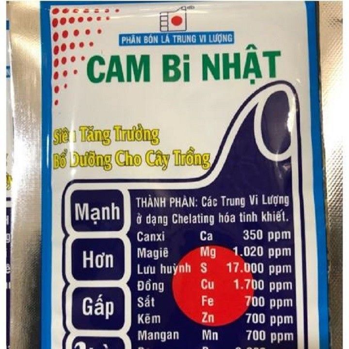 phân bón lá bổ sung trung vi lượng Cam bi nhật