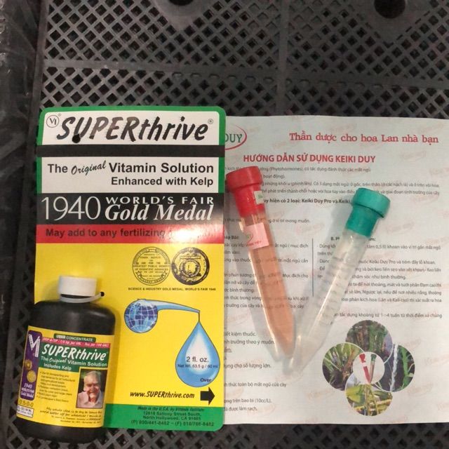 Super Thrive 60ml và cặp Keike Duy Xanh + Đỏ