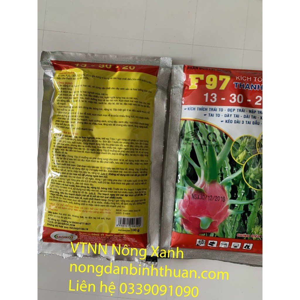 Phân bón lá F97 - KÍCH THÍCH TĂNG TRƯỞNG MẠNH - KÍCH PHÁT TỐ F97