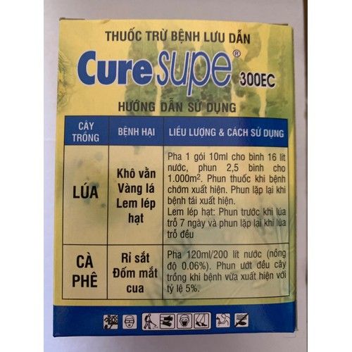 Trừ bệnh Nấm đồng tiền trên thanh long CURE SUPER 300EC - Hộp 10 gói - cure hộp