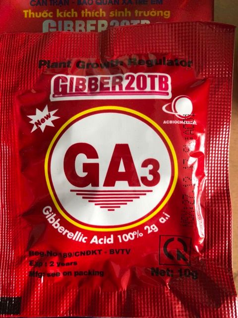 GA3 kích thích sinh trưởng cây trồng Gibber 20T - GA3 - 10gr - hỗ trợ cây thúc đẩy nhanh