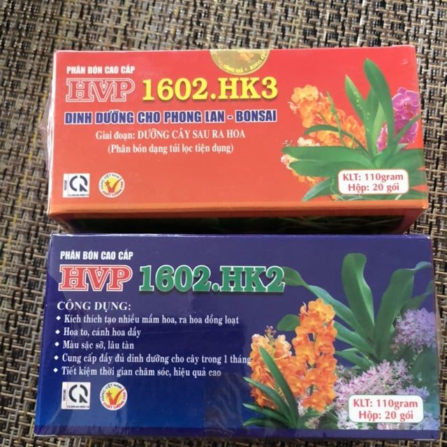 Bộ 2 Hộp phân bón túi lọc chuyên dùng cho hoa lan (HK2 và HK3)