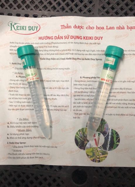 2 Keiki xanh 15ml và hủ kích ra hoa chuyên dùng cho hoa lan