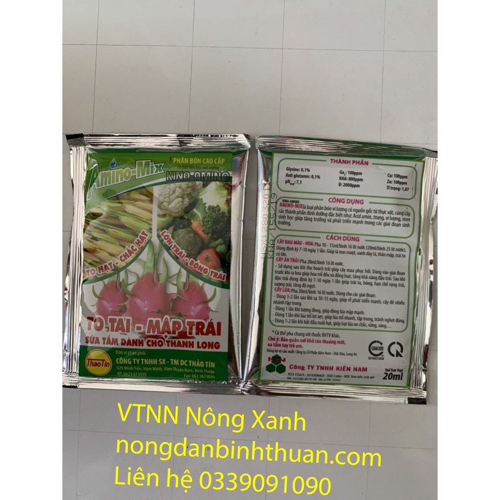 Phân bón lá sinh học bổ sung acid amin cho cây trồng - KINA-AMINO (AMINO - MIX) - dinhduongcaytrong.com