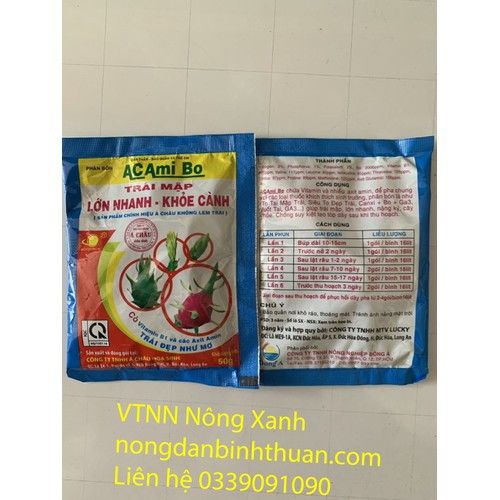 Mập Trái - Lớn Nhanh - khỏe cành AC AMIBO CHUYÊN DÙNG CHO THANH LONG - AC- AMINO BO