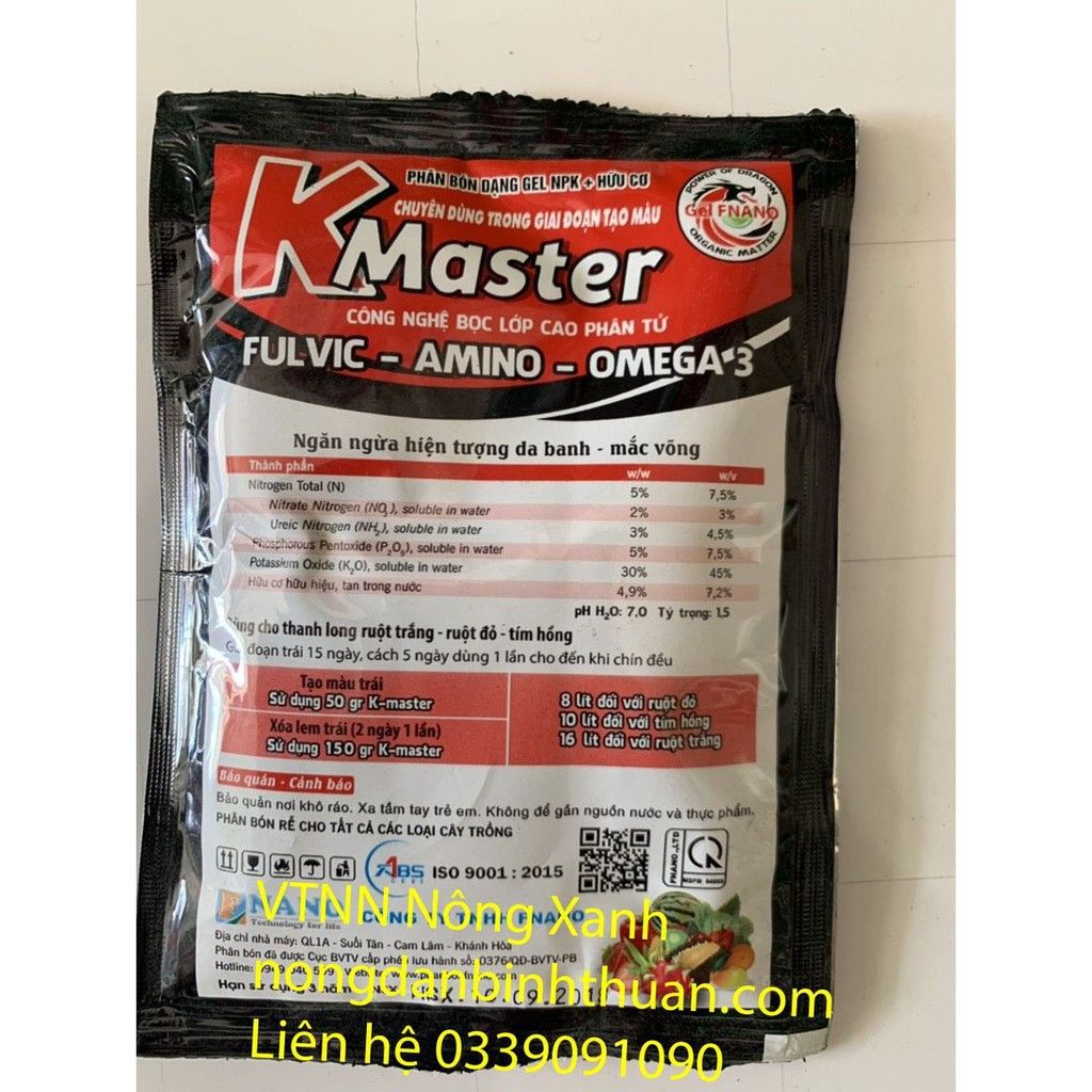 Tăng Tốc Sắc chuyên dùng trong giai đoạn tạo màu trái thanh long K master