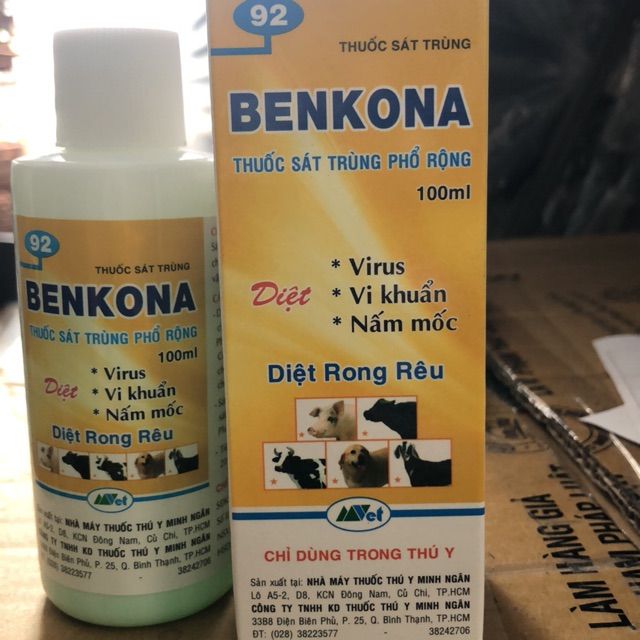 Benkona 100ml sát khuẩn - SÁT KHUẨN GIÁ THỂ TRỒNG LAN