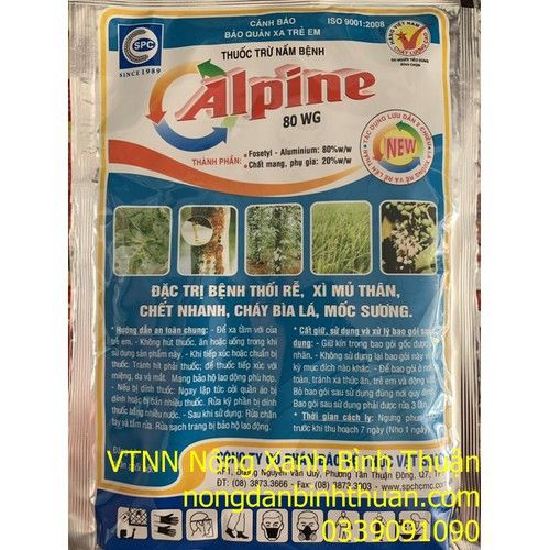 Thuốc trừ nấm bệnh Alpine 80WG 100gr Đặc trị Thối rễ Chết nhanh Xì mủ Sương mai