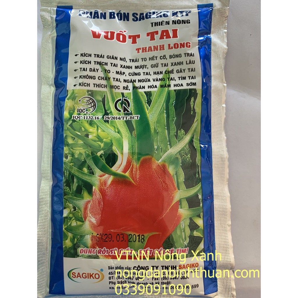 Vuốt tai thanh long - vuốt tai xanh dày - chuyên dùng cho trái thanh long