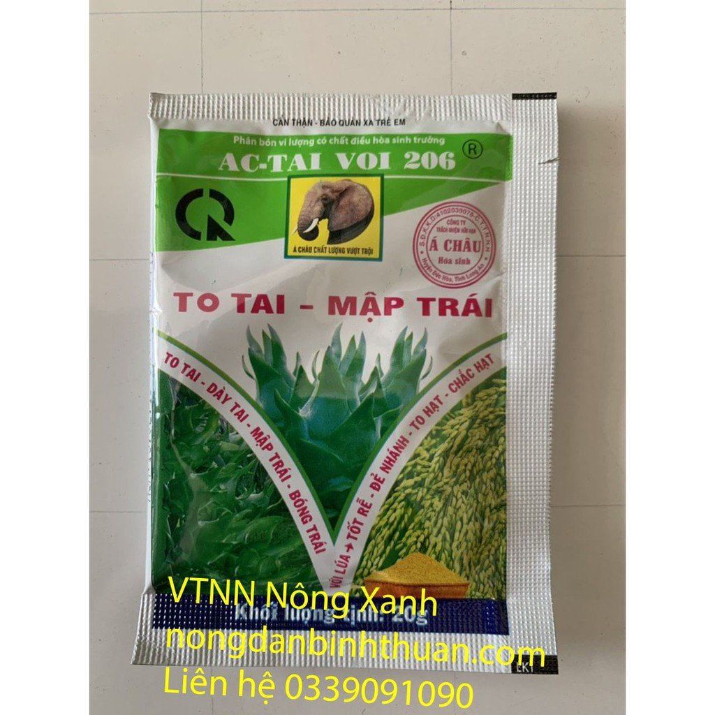 Phân bón lá Đầu Voi - Tai voi giúp To tai - Mập trái Thanh long - AC TAI VOI 206