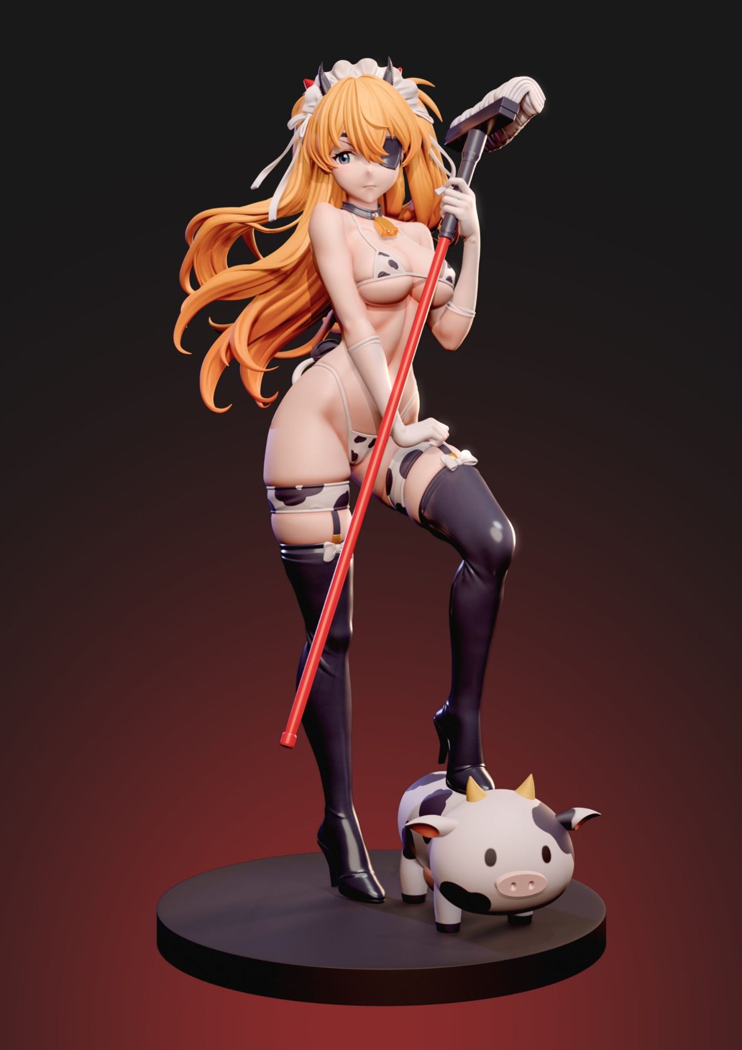 Asuka cow maid ver - Evangelion - ZiYe Studio