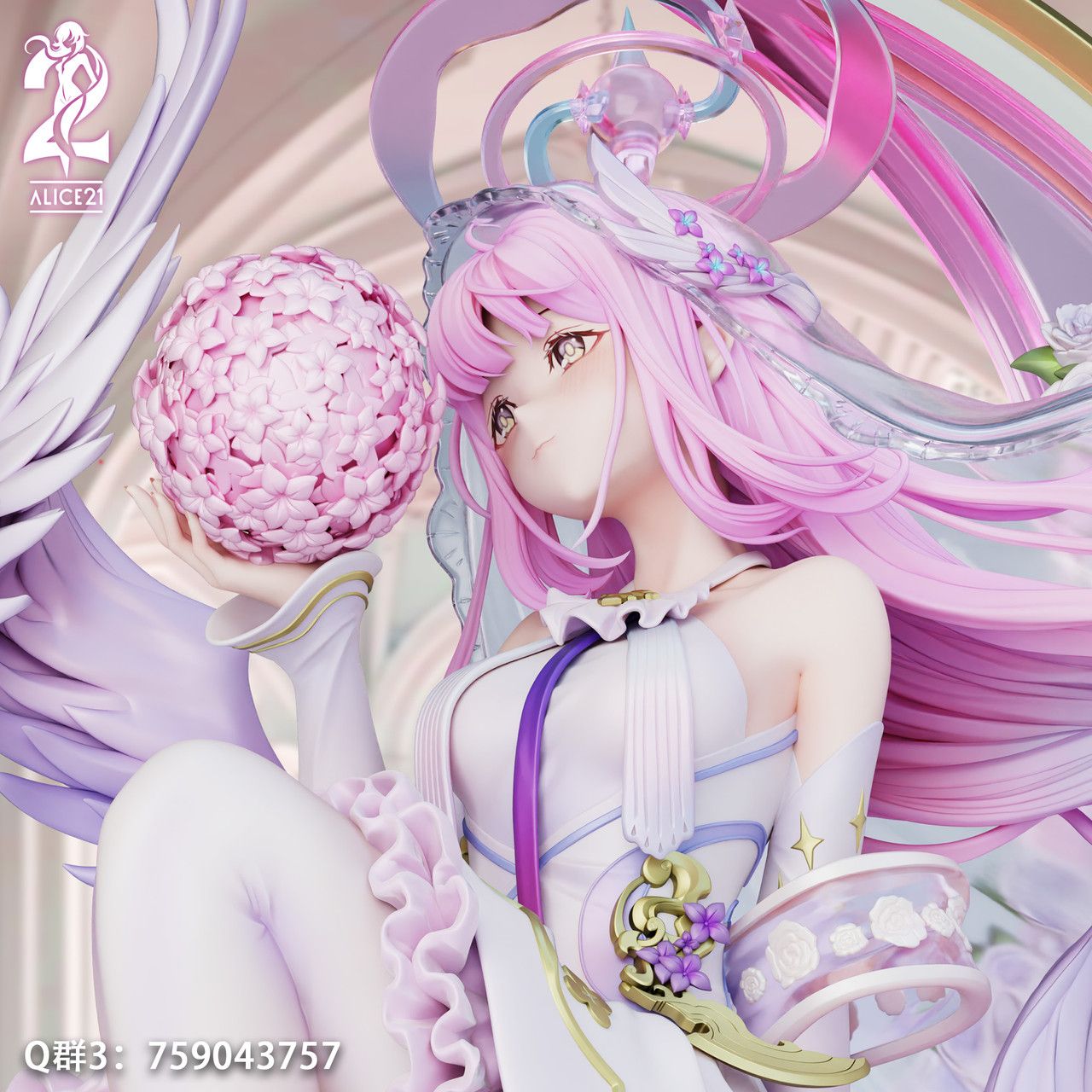 Mika Wedding ver - Blue Archive - Alice21 Studio × Icepuli