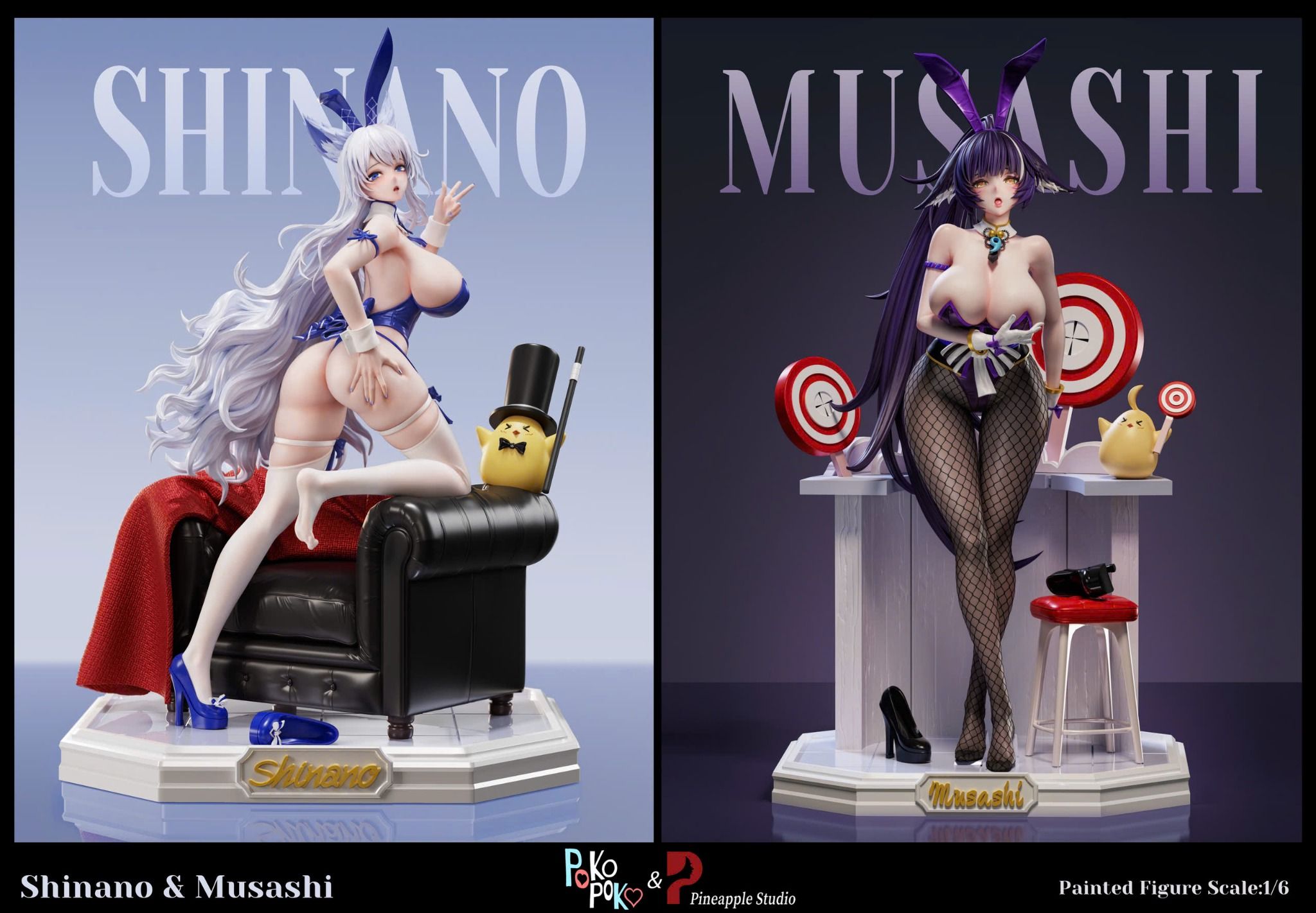 Shinano & Musashi - Azur Lane - PokoPoko x Pineapple Studio