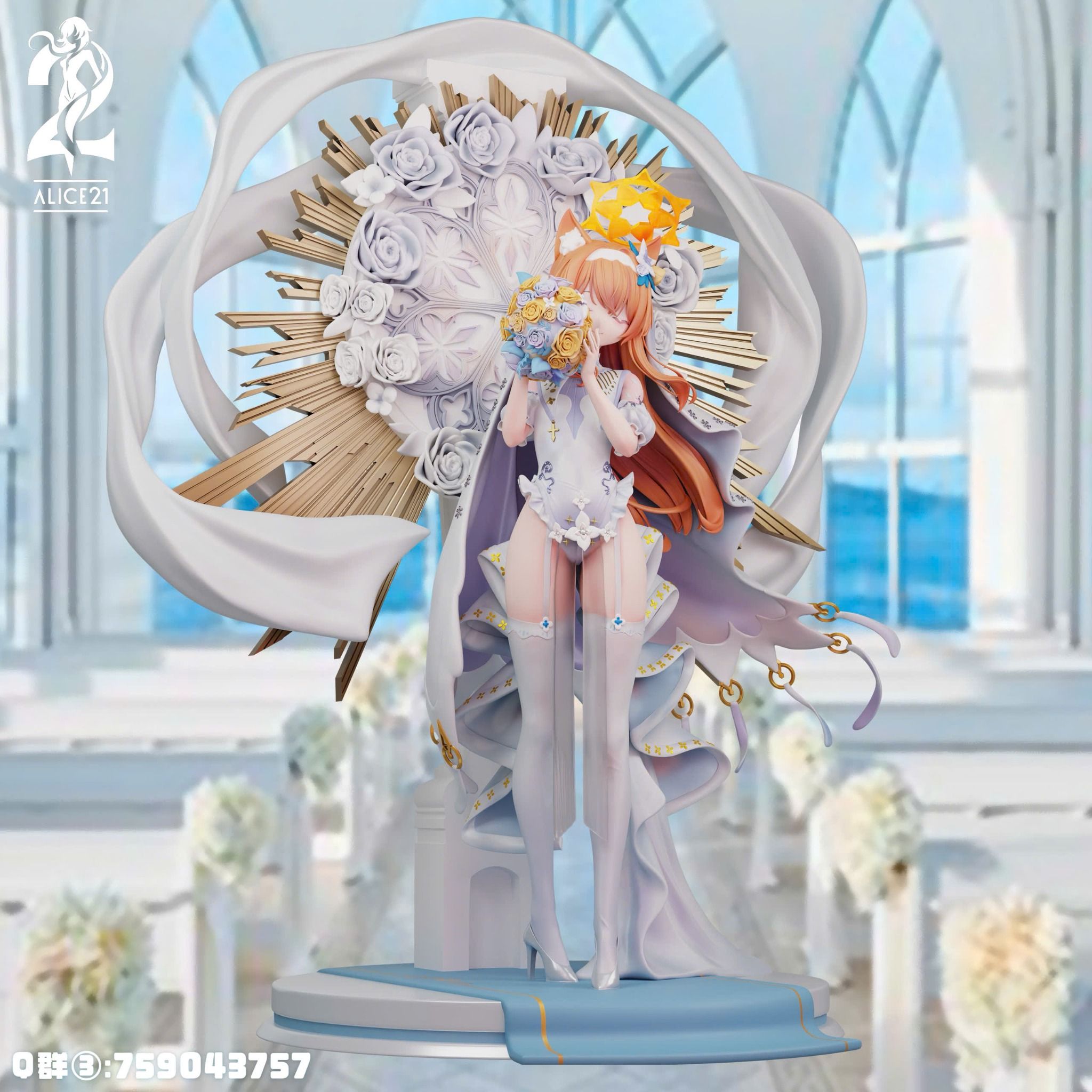 Miyuki Mari Wedding ver - Blue Archive - Alice21 Studio × Icepuli