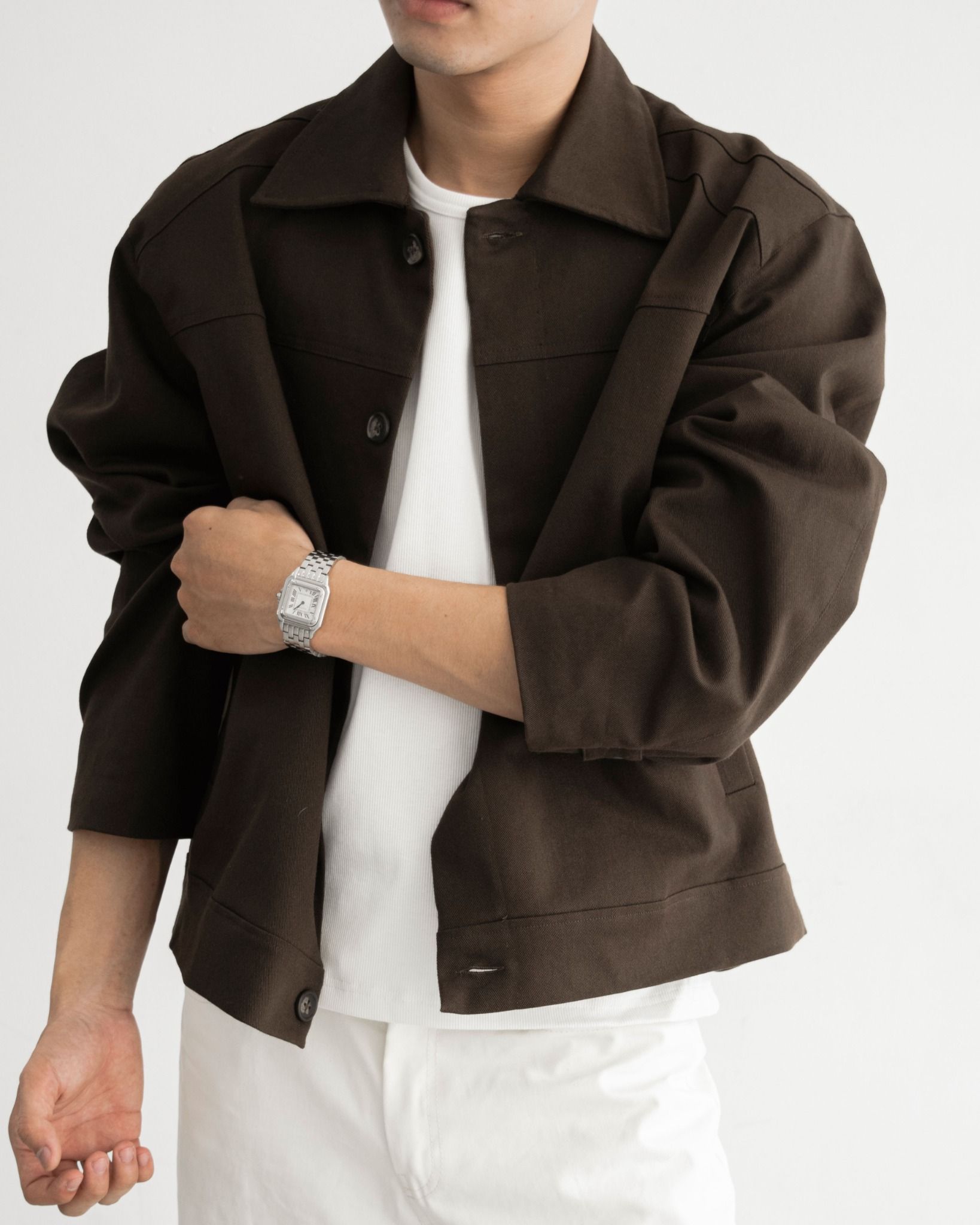 BEGINNING CROPPED JACKET | BROWN