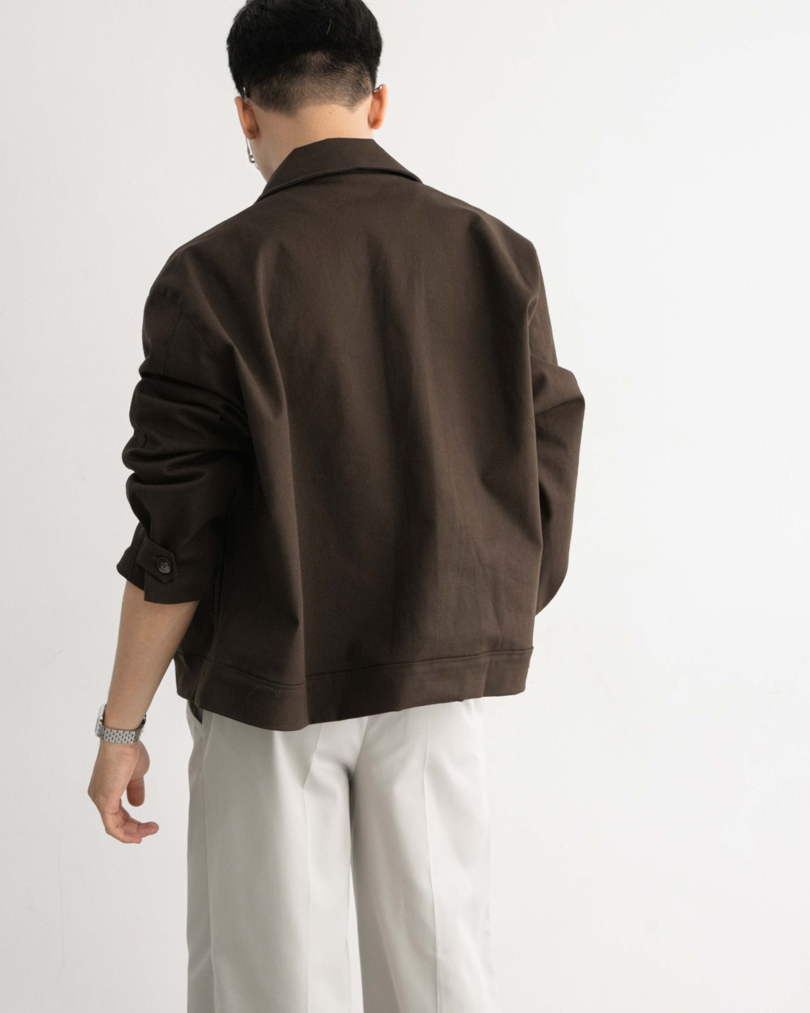 BEGINNING CROPPED JACKET | BROWN