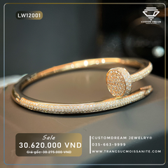 LW12001- C.A.R.T.I.E.R đinh 10k Moissanite bản cứng