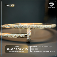 LW12001- C.A.R.T.I.E.R đinh 10k Moissanite bản cứng