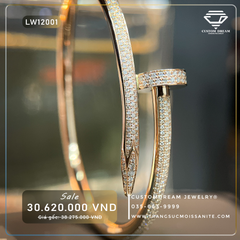 LW12001- C.A.R.T.I.E.R đinh 10k Moissanite bản cứng