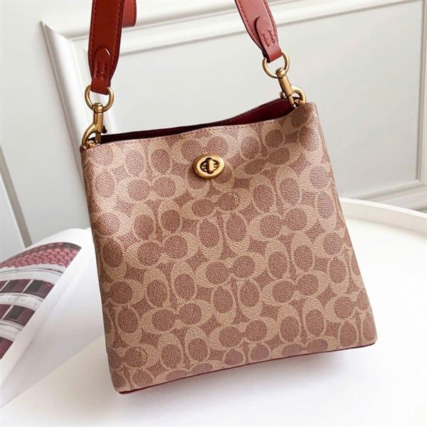 Túi Coach Willow 21 Bucket Bag Canvas DS Brown
