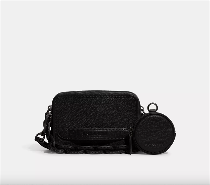 Túi đeo chéo Charter Crossbody With Hybrid Pouch DS Black - 19x13x7cm