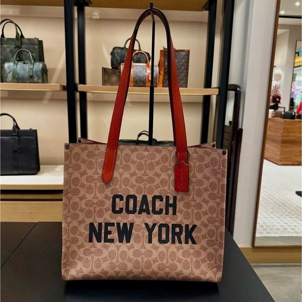 Túi Coach Relay Tote Bag 34 Canvas DS Brown