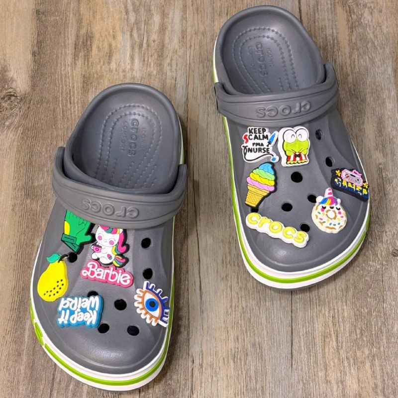 Dép Crocs Kid Bayaband Clog HN Grey
