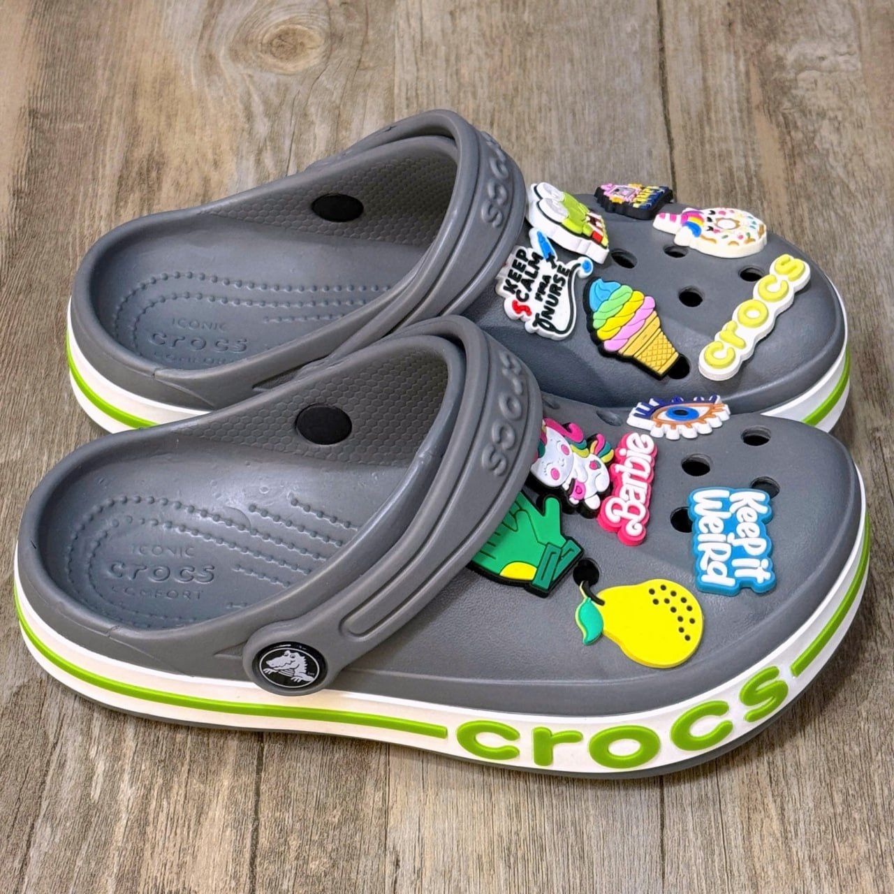 Dép Crocs Kid Bayaband Clog HN Grey