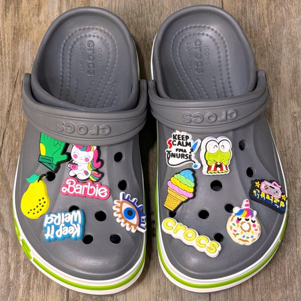 Dép Crocs Kid Bayaband Clog HN Grey