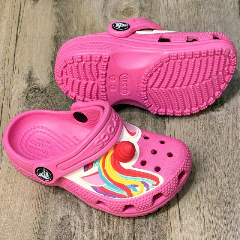 Dép Crocs Kid Clog Unicorn HN Pink
