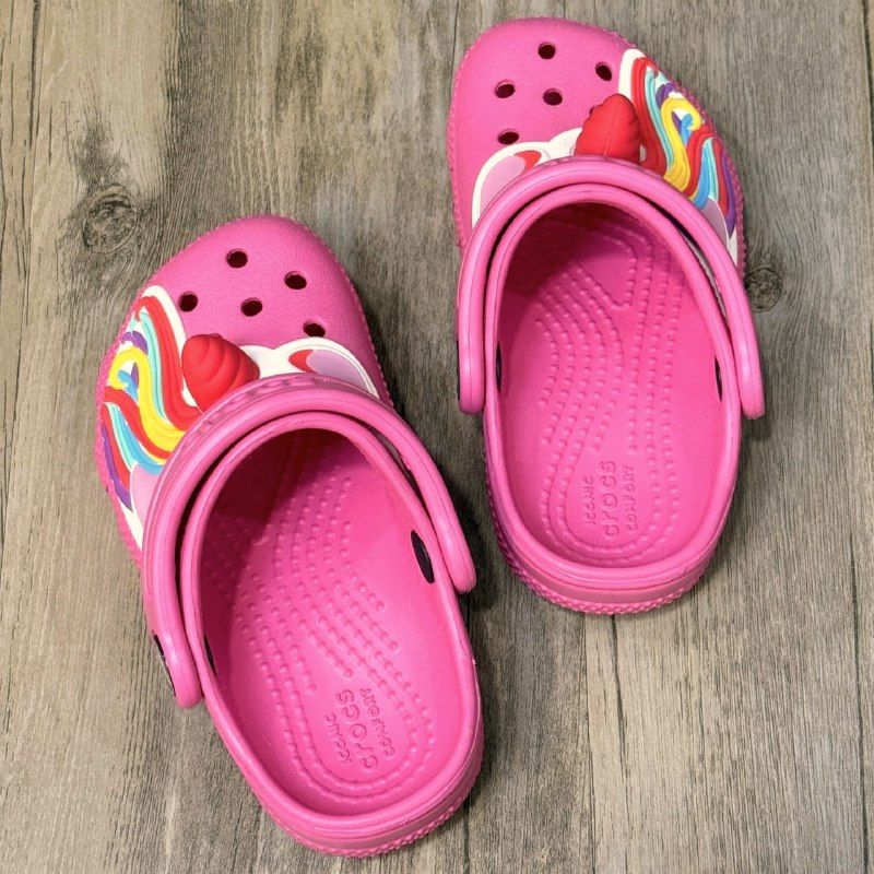 Dép Crocs Kid Clog Unicorn HN Pink