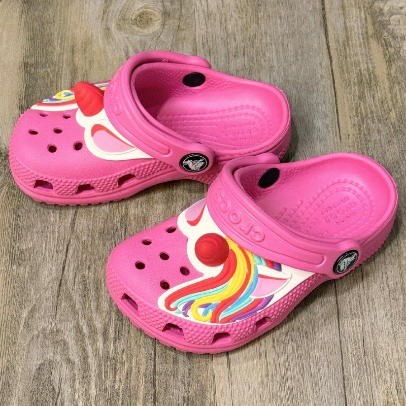 Dép Crocs Kid Clog Unicorn HN Pink